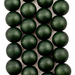 Olive Green Round Natural Wood Beads (14mm) - The Bead Chest
