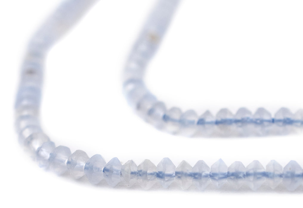 Faceted Bicone Blue Lace Agate Beads (3mm) - The Bead Chest