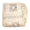 White Bogolan Mali Mud Cloth (Dotted Bullseye Design)