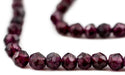Faceted Round Garnet Beads Necklace - The Bead Chest