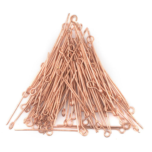 Copper 21 Gauge 1.5 Inch Eye Pins (Approx 100 pieces) — The Bead Chest