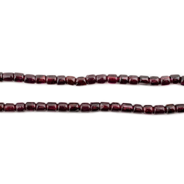 Tiny Cylindrical Garnet Beads (3mm) - The Bead Chest