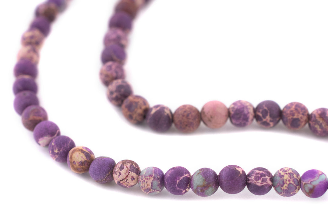 Matte Purple Sea Sediment Jasper Beads (6mm) - The Bead Chest