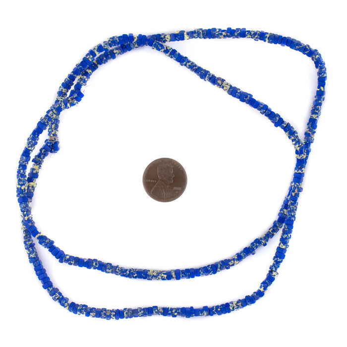Blue Sea Sediment Jasper Square Heishi Beads (4mm) - The Bead Chest