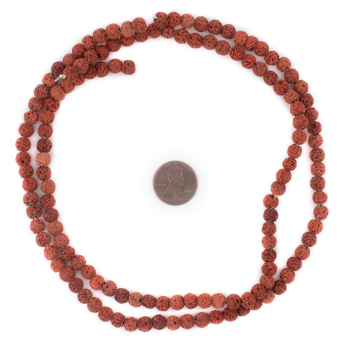 Cinnamon Brown Volcanic Lava Beads (6mm) - The Bead Chest