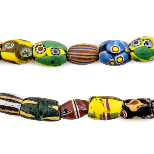 Oval Antique Venetian African Millefiori Trade Beads #15797 - The Bead Chest