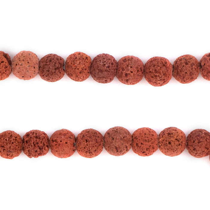Cinnamon Brown Volcanic Lava Beads (8mm) - The Bead Chest