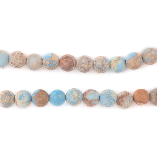 Matte Carolina Blue Sea Sediment Jasper Beads (6mm) - The Bead Chest