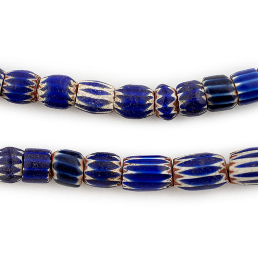 Antique Blue Venetian Chevron Beads #13410 - The Bead Chest