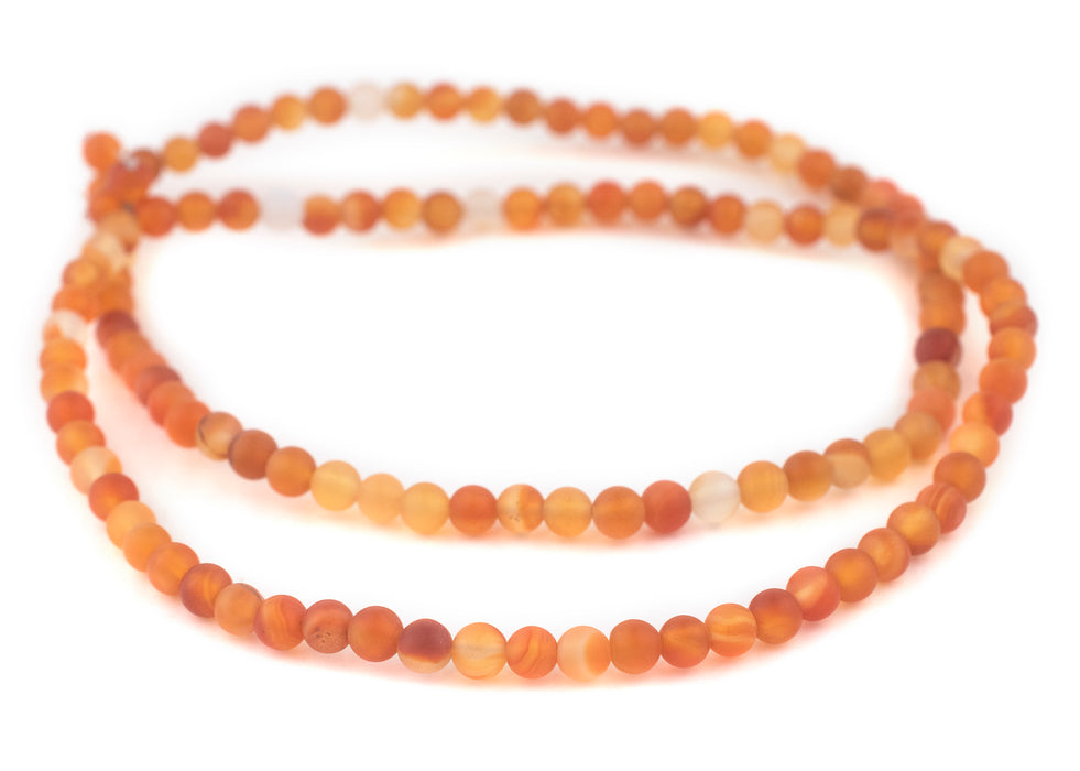 Matte Round Carnelian Beads (6mm) - The Bead Chest