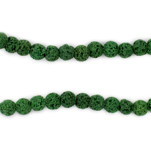 Green Volcanic Lava Beads (6mm) - The Bead Chest