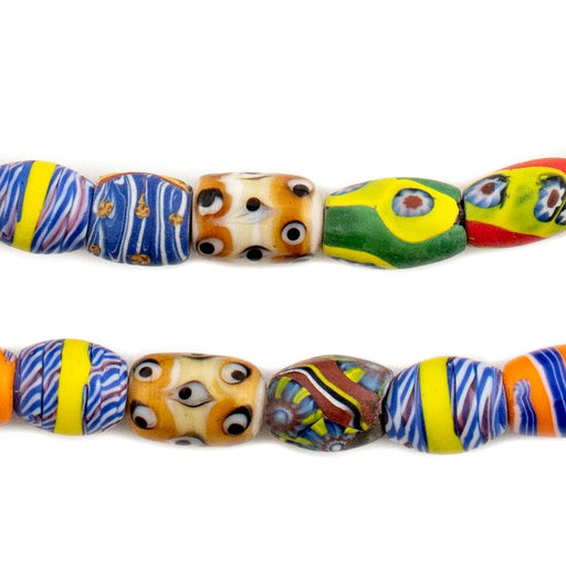 Oval Antique Venetian African Millefiori Trade Beads #15802 - The Bead Chest