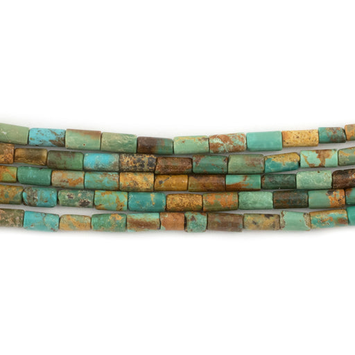 Green Cylindrical Heishi Turquoise Beads (6x3mm) - The Bead Chest