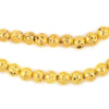 Gold Electroplated Lava Beads (6mm)