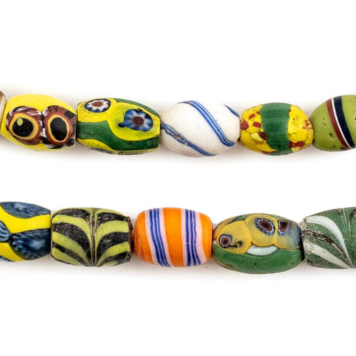 Oval Antique Venetian African Millefiori Trade Beads #15803 - The Bead Chest