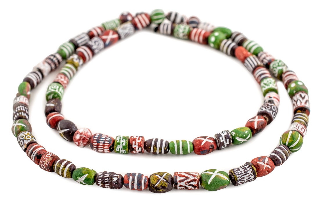 Jungle Medley Patterned Mini Terracotta Beads - The Bead Chest