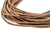 1.5mm Natural Distressed Round Leather Cord (15ft)