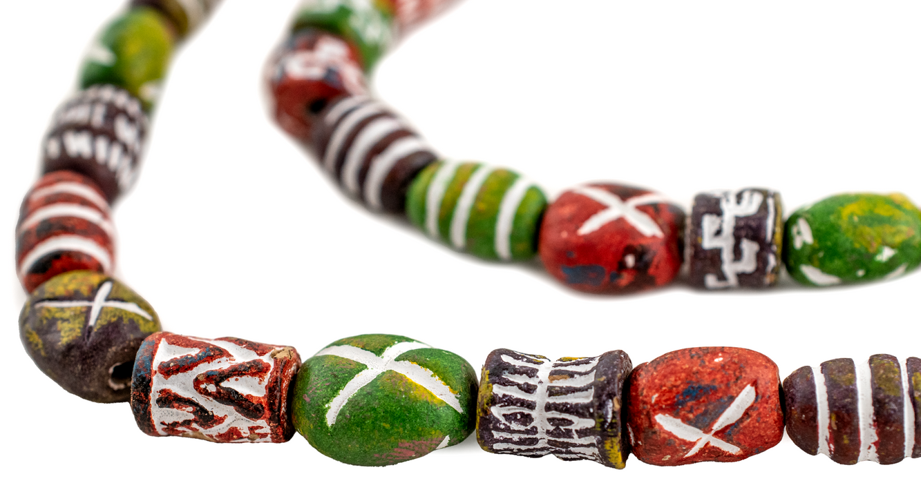 Jungle Medley Patterned Mini Terracotta Beads - The Bead Chest