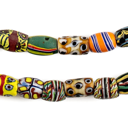 Oval Antique Venetian African Millefiori Trade Beads #15806 - The Bead Chest