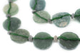 Green Aqua Circular Disk Roman Glass Beads (15-30mm) - The Bead Chest