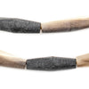 Elongated Grey Kenyan Horn Beads (36x12mm)