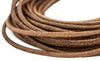 3.0mm Natural Distressed Round Leather Cord (15ft)