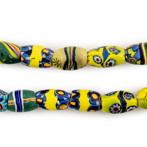 Oval Antique Venetian African Millefiori Trade Beads #15809 - The Bead Chest