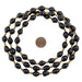 Dark Navy Blue Recycled Paper Beads From Uganda (9-10mm) - The Bead Chest