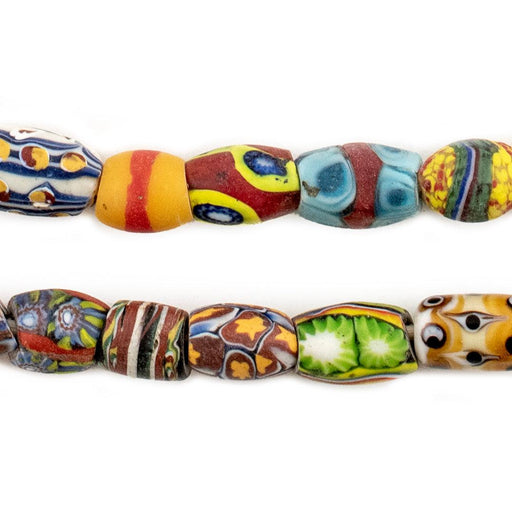 Oval Antique Venetian African Millefiori Trade Beads #15810 - The Bead Chest