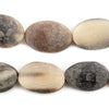 Oval Grey Kenyan Horn Beads (24x18mm)