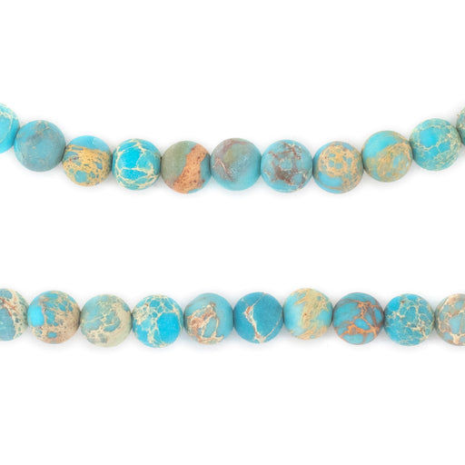 Matte Turquoise Sea Sediment Jasper Beads (6mm) - The Bead Chest