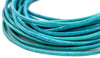 2.5mm Turquoise Distressed Round Leather Cord (15ft)