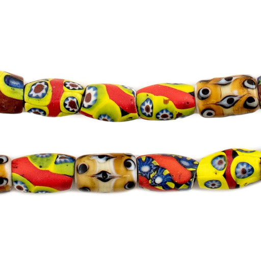 Oval Antique Venetian African Millefiori Trade Beads #15813
