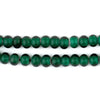Forest Green White Heart Beads (7mm)