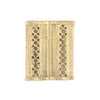 Matte Brass Lattice Rectangular Baule Bead (45x36mm)