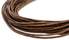 1.5mm Dark Brown Distressed Round Leather Cord (15ft)
