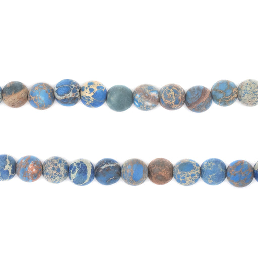 Matte Blue Sea Sediment Jasper Beads (6mm) - The Bead Chest