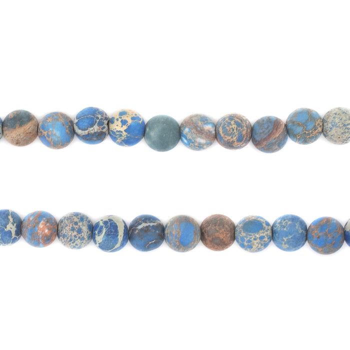 Matte Blue Sea Sediment Jasper Beads (6mm) - The Bead Chest