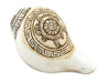 Carved Ashtamangala Conch Shell (Wheel of Dharma) - The Bead Chest