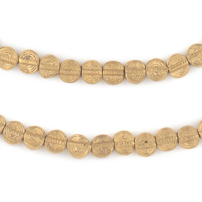 Baule-Style Circular Brass Beads (7mm) - The Bead Chest