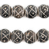 Black Terracotta Mali Clay Round Beads (16mm)