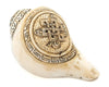 Carved Ashtamangala Conch Shell (Infinite Knot)