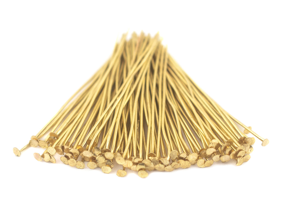 Gold 21 Gauge 2 Inch Head Pins (Approx 100 pieces) - The Bead Chest