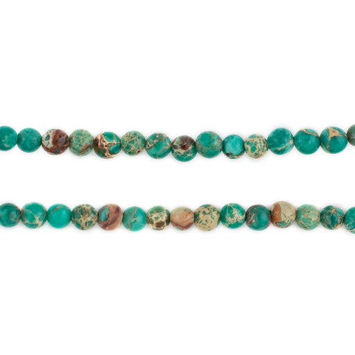 Green Aqua Sea Sediment Jasper Beads (4mm) - The Bead Chest