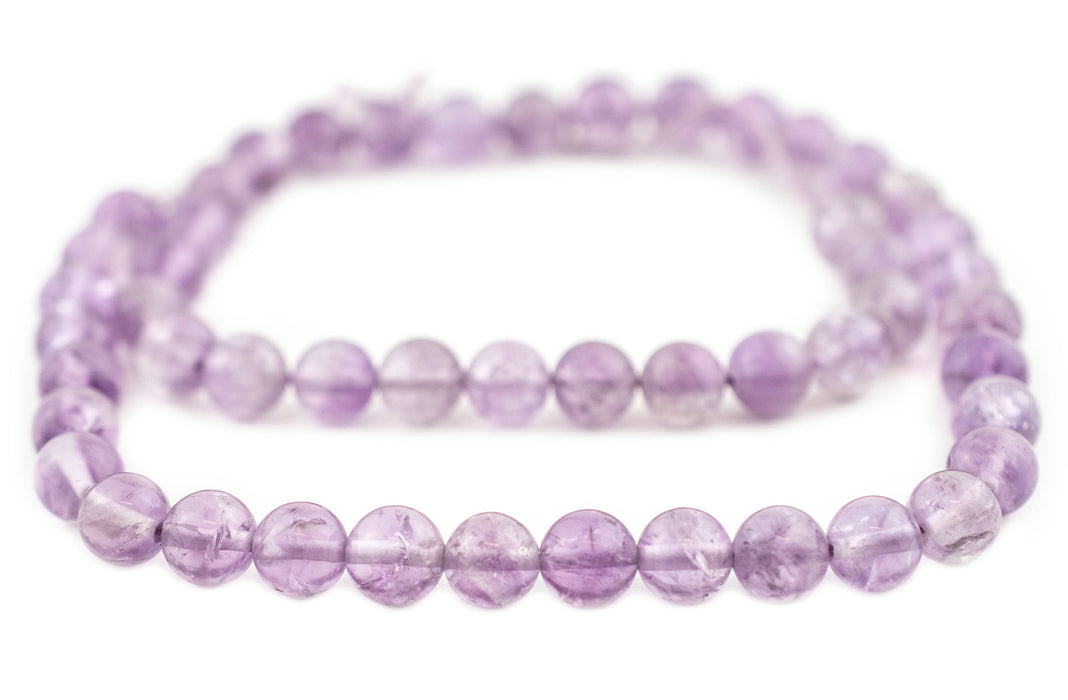 Light Round Amethyst Beads (8mm) - The Bead Chest