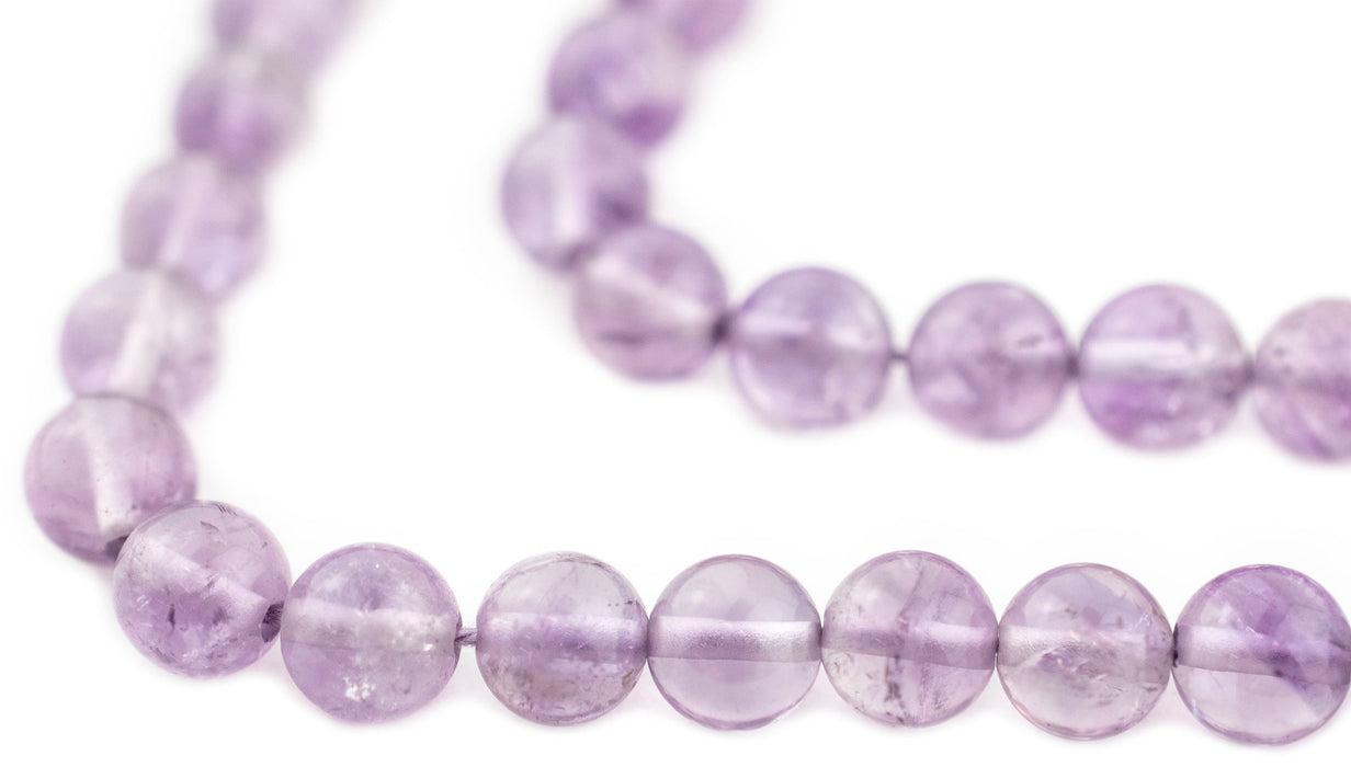 Light Round Amethyst Beads (8mm) - The Bead Chest