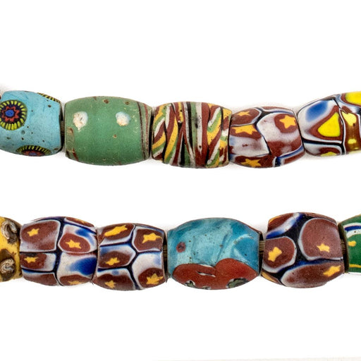 Oval Antique Venetian African Millefiori Trade Beads #15823