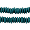 Teal Ashanti Glass Saucer Beads (12mm)