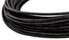2.0mm Black Distressed Round Leather Cord (15ft)