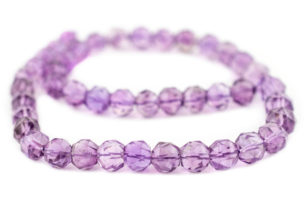 Cut Round Amethyst Beads (9mm) - The Bead Chest